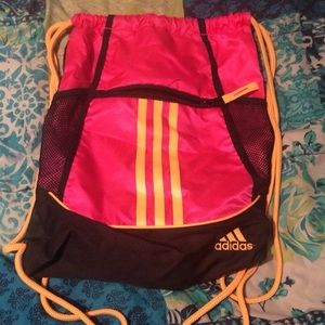 Pink and Orange Adidas Drawstring
